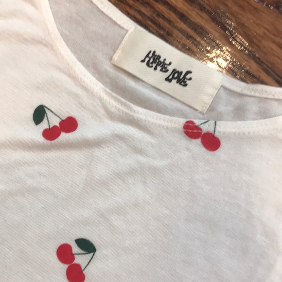 Cherries crop tank loose fit scoop SO CUTE CHERRY - Picture 2 of 5